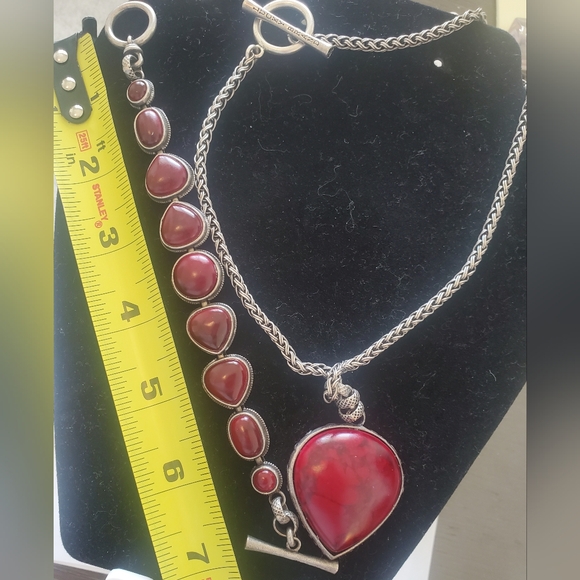 Lucky Brand Red Stone Necklace and Bracelet Set - Picture 5 of 7